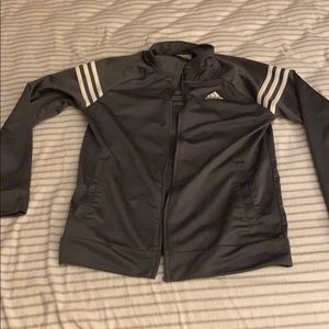 A gray Adidas light zip up